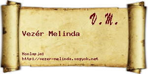 Vezér Melinda névjegykártya